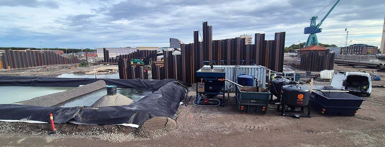 Mobil vattenrening vid Skeppsdockan